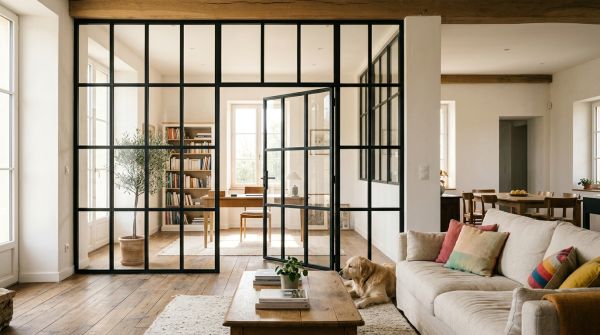 Optimiser l'éclairage naturel avec une porte verrière